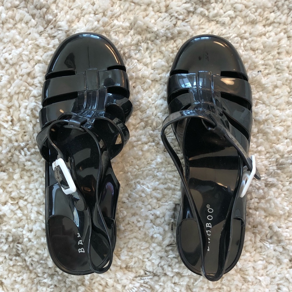 Black Jelly Shoes by Bamboo